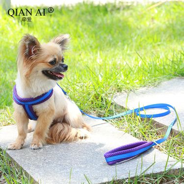New Pet Supplies Factory Dog Leash Collar Back Mesh Breathable Clip Chest Pull_voghion.com