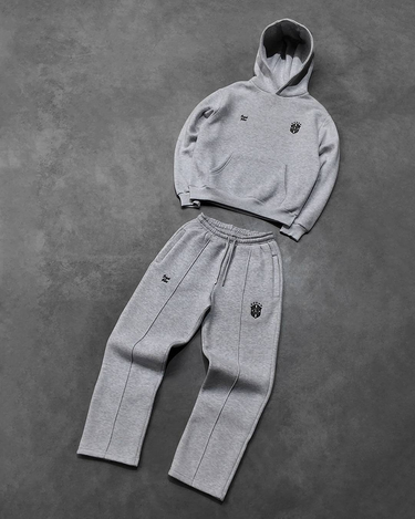 Men's & Women's Streetwear Hoodie Set - Embroidered Oversized Sweatshirt & Joggers (White/Black/Gray, S-XXL)_voghion.com