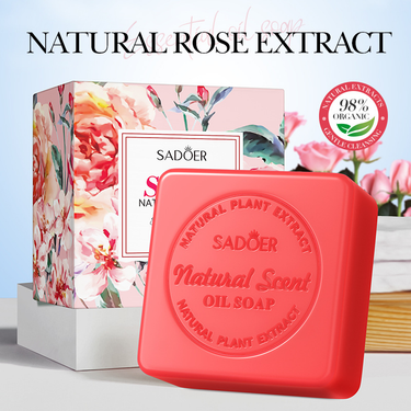 SADOER Natural Rose Essential Oil for Cleaning the Body, Universal Handmade Soap_voghion.com