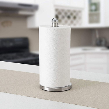 Stainless Steel Kitchen Roll Paper Towel Holder Anti-Slip Paper Roll Tissue Storage Rack_voghion.com
