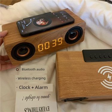 Wireless Multi-Functional High-End Ins Wooden Bluetooth Audio_voghion.com