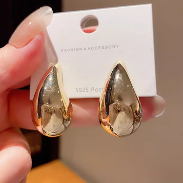 Women's Earrings retro metal cold style drop shape earrings women's niche high-end design earrings gold earrings_ipsvogv.com