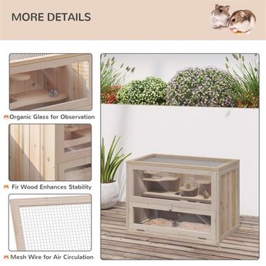 Wooden Hamster CageWooden Hamster Cage_voghion.com