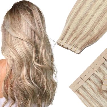 Tape In Human Hair Extensions 100% Remy Natural Human Hair 12-26 Inch Straight Extensions Seamless Skin Weft Adhesive For Women_voghion.com