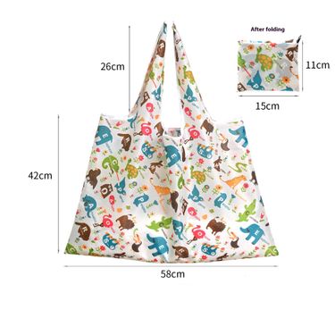 Oxford Cloth Folding Eco Friendly Shopping Bag 210D Large Portable Handheld Storage Bag Large Capacity Supermarket Shopping Bag_viptrois.com