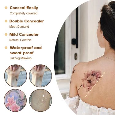 EELHOE Sweatproof Cover Tattoo Scar Birthmark Spot Waterproof Invisible Dual Color Concealer_voghion.com