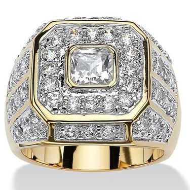 Men's Diamond-Studded Zircon Hip-Hop Trendy Luxurious Elegant Ring_voghion.com