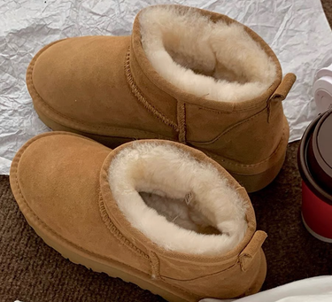 Thick-soled increase waterproof large-size snow boots for women in winter with fleece thickening non-slip_voghion.com