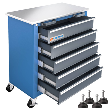 Rolling Tool Chest,5-Drawer Tool Chest On Wheels,Rollin Tool Cabinet With Locking System And Stainless Top_voghion.com