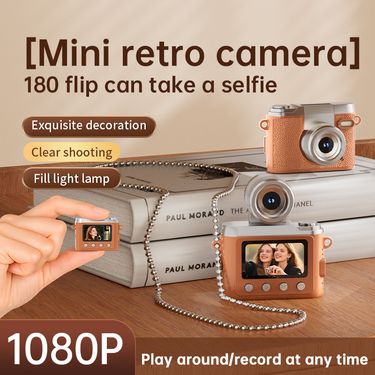 Mini Retro CCD Camera For Kids – HD Selfie Camera With 32GB SD Card, Vintage Toy Camera Gift For Boys & Girls, Portable Pocket-Sized Travel Camera_voghion.com