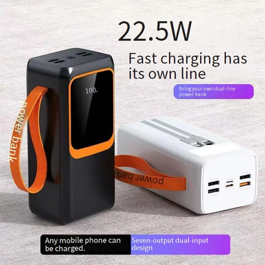 50000 MAh Large Capacity Power Bank PD Fast Charging Mobile Power Bank With Built In Wire Camping Light Power Bank Customization_voghion.com