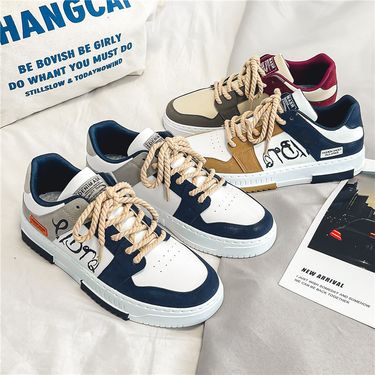 Men's Casual Sneakers - Breathable Low-Top Round-Toe Shoes For Running & Daily Wear, Lightweight Comfortable Walking Shoes_voghion.com