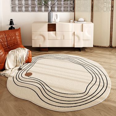 Special-Shaped Simple Living Room Carpet Rocking Chair Recliner Carpet Bedroom Room Bedside Carpet Computer Chair Learning Mat_voghion.com