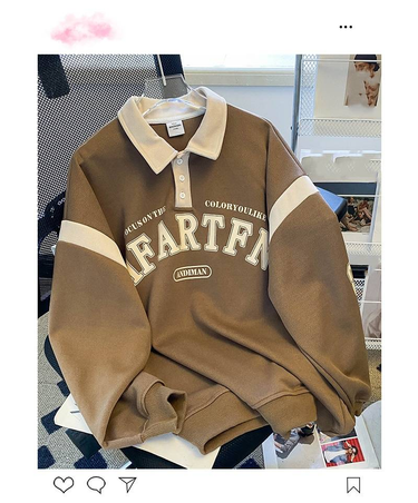 380g Huamian composite hoodie for women in autumn winter, with thick velvet and Korean style lapel long sleeved top,_voghion.com