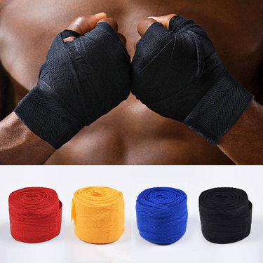 Professional Training Pure Cotton Boxing Bandage Sports Fitness Resistance Band Sweat-absorbing Elastic Handguard Assist Boxing Strap_voghion.com