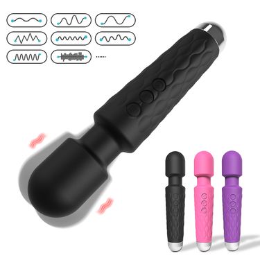 Powerful Magic Wand USB Rechargeable Massager Clitoral G-Spot Vibrator Sex Toy For Women Adults 18+_voghion.com