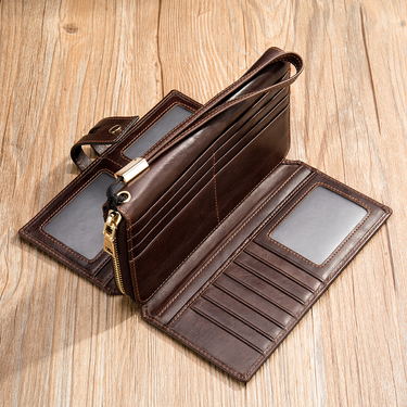 Men's Bags Retro Cowhide Mobile Phone Bag Men's Genuine Leather Card Holder With Multiple Card Slots Men's Handbags And Clutches_voghion.com