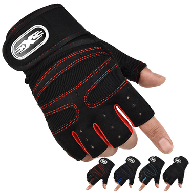 Unisex Fitness Gloves Half Finger Men's And Women's Non-slip Breathable Weight Lifting Hand Training Long Wrist Riding Gloves_voghion.com