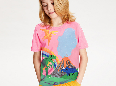 Mother & Kids Summer New Children's T Shirts Cute Cartoon Print Girls Short Sleeved T Shirts Factory Children's Clothing New_voghion.com