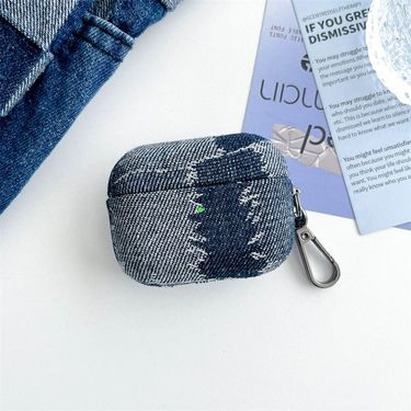 Denim-patterned AirPods 4 Bluetooth Earphone Case, Apple 1st/2nd Generation Protective Cover, 3rd Generation Pro2 Shockproof Design_voghion.com