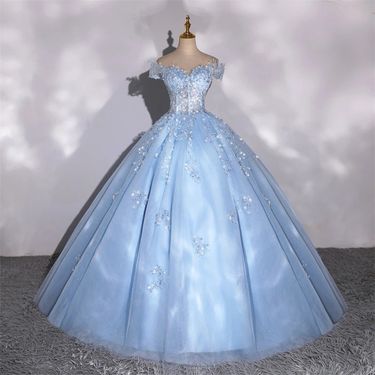 Strapless A-Line Ball Gown Dress – Elegant & Flowy (Light Blue/Green/Red/Blue/Violet/Pink, XS-XXXL)_voghion.com