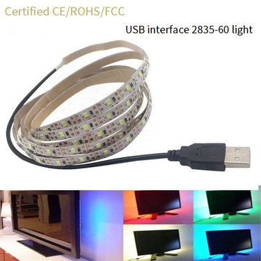 Single-Color LED Strip Lights – 5V USB Plug & Play, Flexible & Cuttable, Self-Adhesive Backlighting – 3000K Warm White / 5000K Cool White_voghion.com