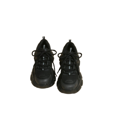 New soft leather senior sense daddy shoes female black all-match height-raising women's shoes casual sports shoes comfortable sports shoes_voghion.com