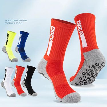 Performance Football Socks With Grip Dots & Moisture-Wicking Fabric – Mid-Cushion Athletic Socks For Men, Non-Slip Training Socks_voghion.com