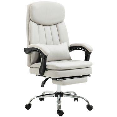 Bürostuhl Mit Massage- Und Heizfunktion, Ergonomisch, Cremeweiß_voghion.com