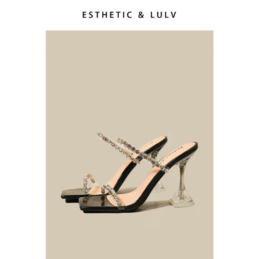 Transparent Strap High Heels Summer Sandals Women Summer Outerwear High Heel Sandals Women 2023 New Style_voghion.com