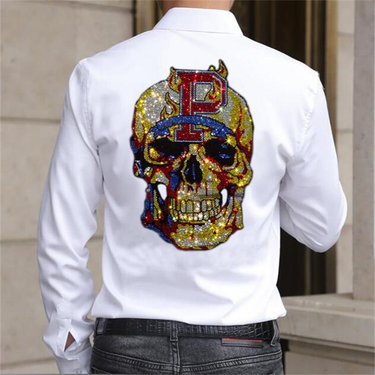 Man's Clothing Slim-fit Casual Drill Shirt Fashion Stand-up Collar Men's Shirt Trend_voghion.com