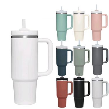 Large Capacity 40oz Car Cup With Straw Handle Portable Ice Bully Cup American 304 Stainless Steel Thermos Cup_voghion.com