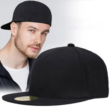 Rear sealing fully wrapped duckbill men's and women's fashionable baseball cap, solid color flat brim hip-hop hat_voghion.com