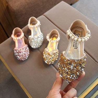 Mother & Kids 2025 Spring Summer Shoes For Girls Baby Princess Shoes Children's Casual Shoes Sequined Shoes Pearl Dance Shoes_voghion.com