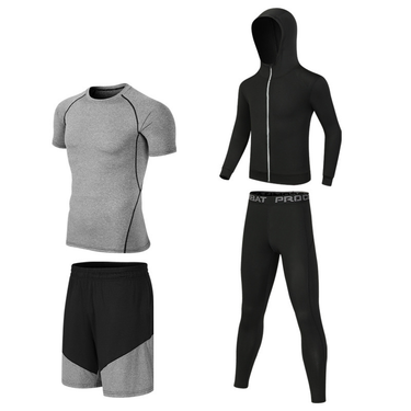 Men's Clothing men's running sports suit basketball spring quick drying clothes high elastic training morning running clothes tight football clothes_voghion.com