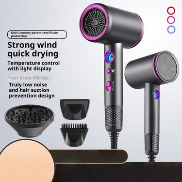 2200W Professional Hair Dryer With Temperature Control & Blue Light Therapy – 6-Speed Ionic Fast Drying & Styling Kit_voghion.com