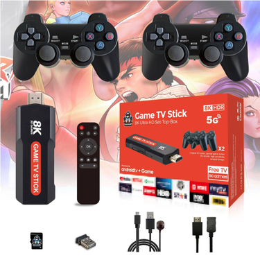 X2Plus TV 4K HD HDMI Home Game Console System 2.4G Wireless Dual Player Controller_voghion.com
