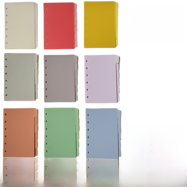 New Separator A7 Color Loose-leaf Hand Ledger Cover Morandi Light Index Page Plan Loose-leaf Wholesale_voghion.com