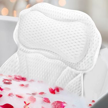 Bath Pillow - 4D Air Mesh Neck Support With Suction Cups_voghion.com