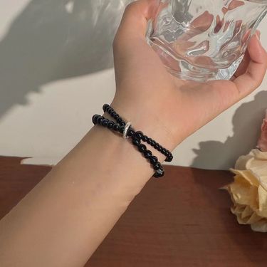 New Safety Buckle Bead Double Layered Bracelet With Niche Design, Artistic Chinese Style Bracelet, Cool And Refreshing_voghion.com