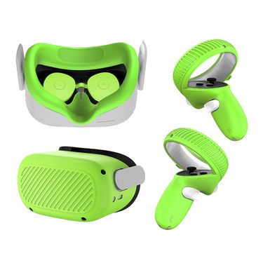 VR Glasses Lens Shell Handle Protective Case For Oculus Quest 2(Green)_voghion.com