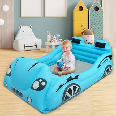 Inflatable Bed Children's Air Mattress Household Cushion Thick Flocking Bed Nap Mat Cartoon Car Travel Bed Inflatable Bed_voghion.com