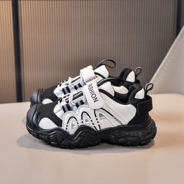 Boys and girls casual sports shoes new soft sole non-slip fashion children's leather casual dad shoes_voghion.com