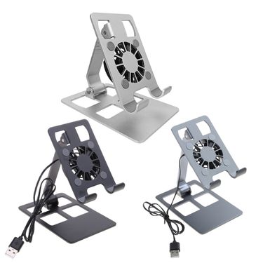 Portable Fan Heat Dissipation For Cellphone Tablet Holder Cooling Stand Support H8WD_voghion.com