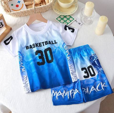 Mother & Kids Children's sports suits summer boys quick-drying clothes short-sleeved shorts girls basketball uniforms _voghion.com