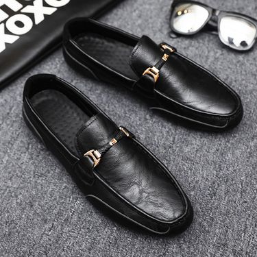 New Spring Summer Slip-on Loafers Men's Casual Leather Shoes Slip-on Moccasins_voghion.com