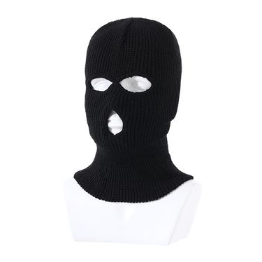 New winter warm knitted balaclava hat knitted head cover three hole hat 2 hole head cover_voghion.com