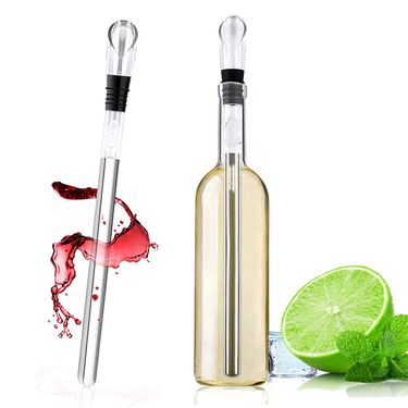 Ice Wine Chiller Stick With Wine Pourer Stainless Steel Cooling Stick Cooler Beer Juice Beverage Frozen Stick Bar Party Tool_voghion.com