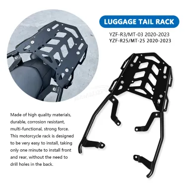 for YZF-R3 MT-03 MT-25 YZF-R25 motorcycle rear shelf tail rack extension luggage rack tail rack mt-03 mt-25_voghion.com