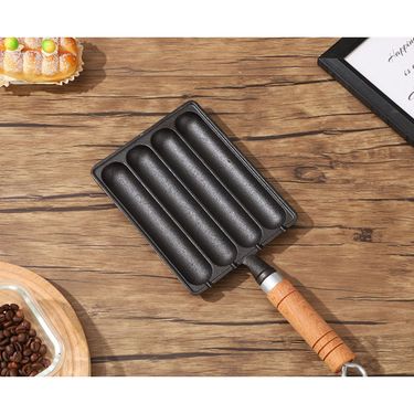 New Cast Iron Commercial Street Vendor Starch Frying Pan Machine Household Sausage Rice Cake Grill Gluten Mold_voghion.com